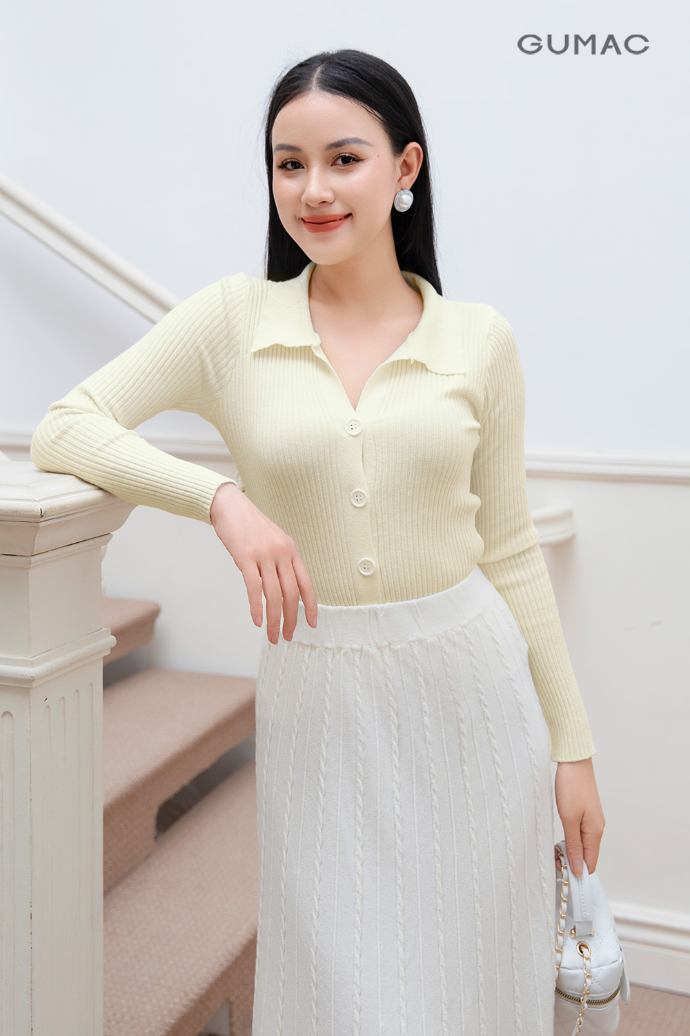 kieu ao nu tay dai mau vang