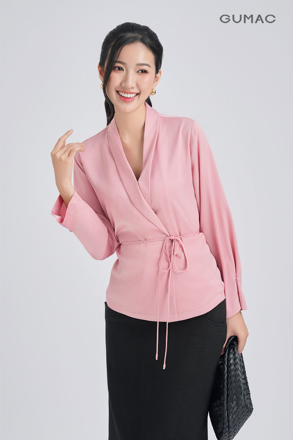Áo lụa đắp chéo