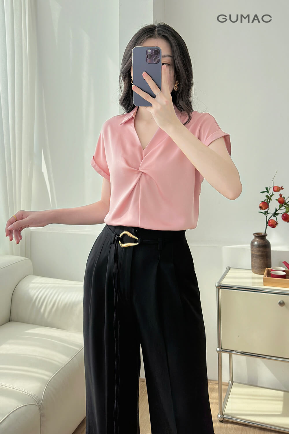 Áo kiểu xoắn ngực