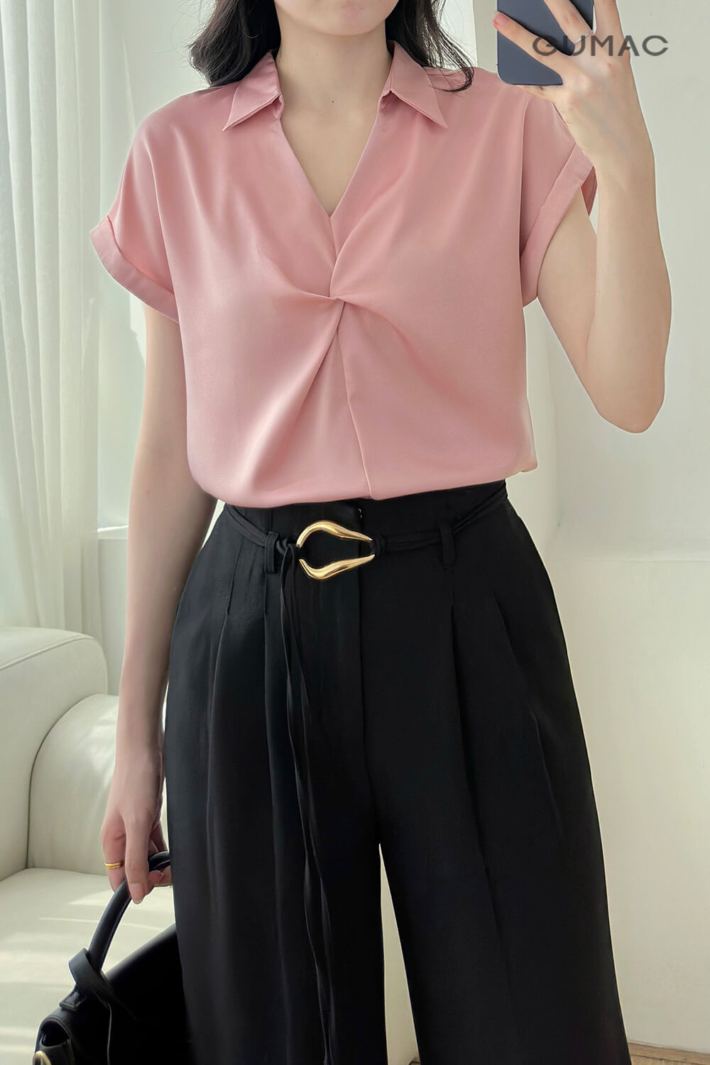 Áo kiểu xoắn ngực