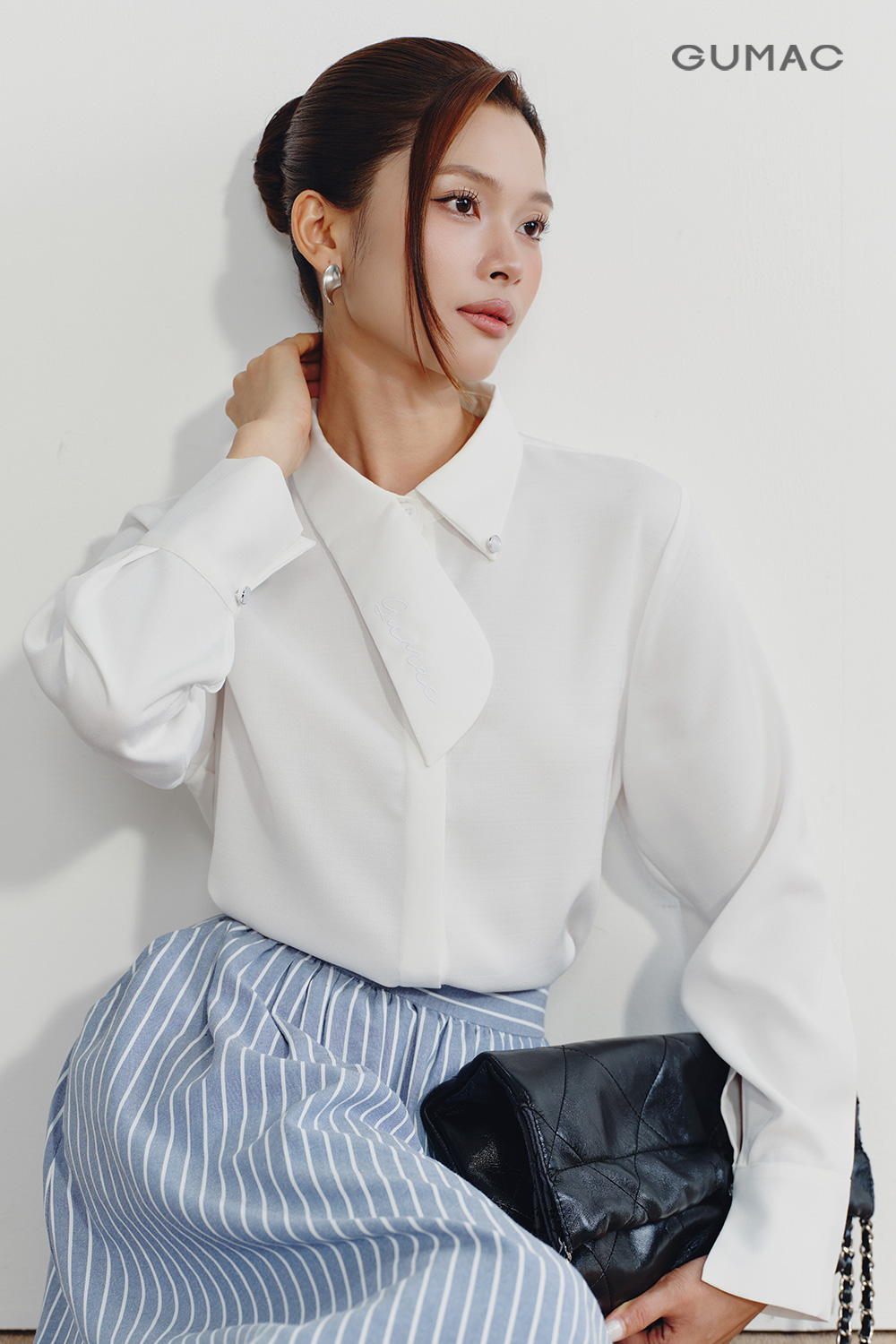 Áo sơmi kiểu thêu Gumac