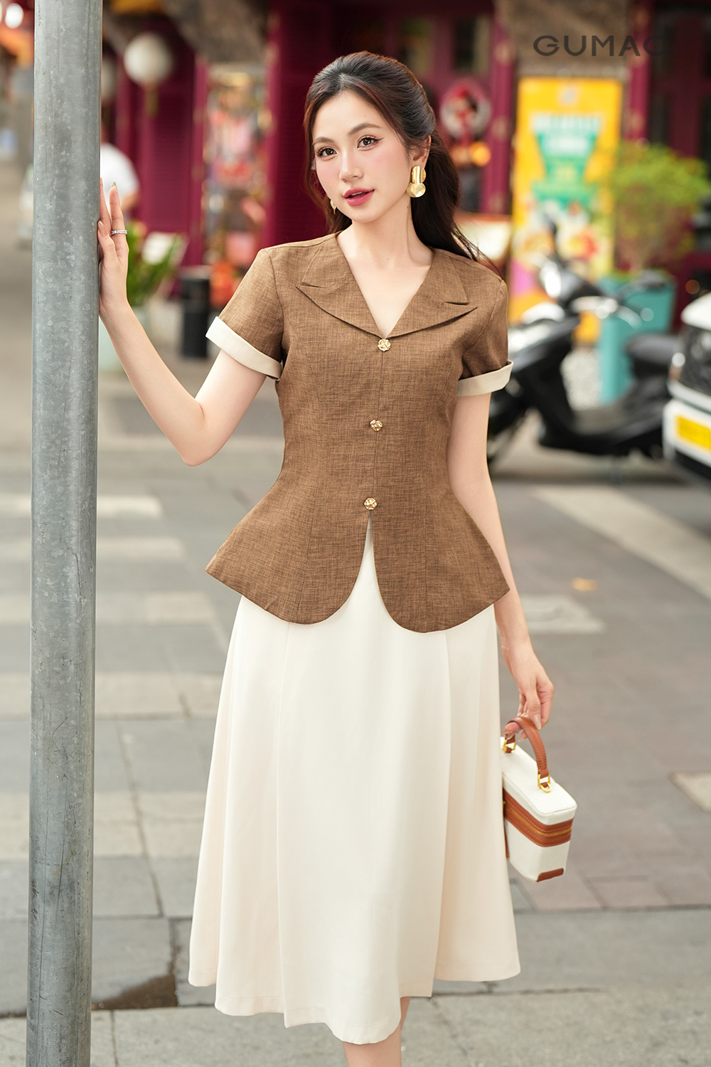 kieu so mi nu mau nau vintage