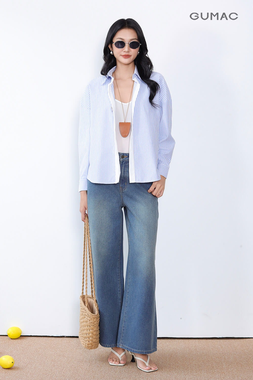 ao so mi khoac ngoai ao bra va quan ong