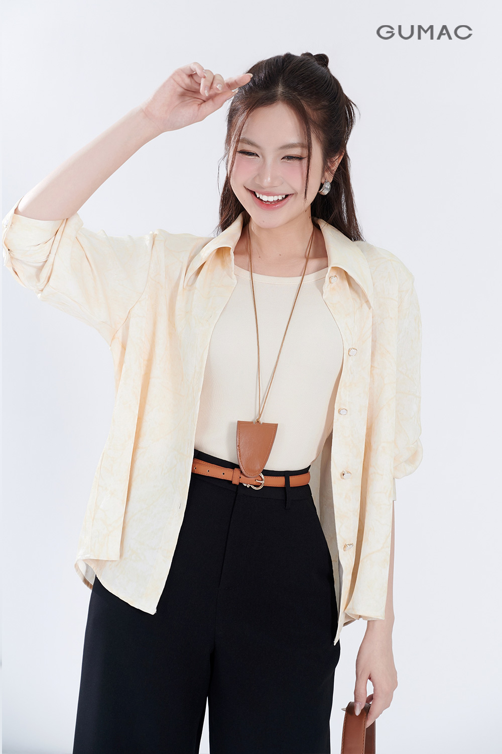 Áo somi lụa form rộng
