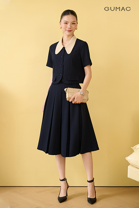 Áo kiểu cổ sen phối