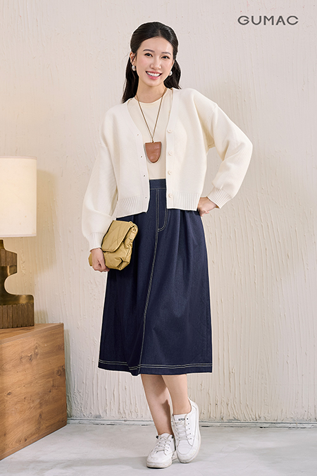 Áo cardigan khoác cổ V