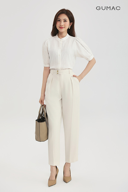 Áo kiểu cổ trụ