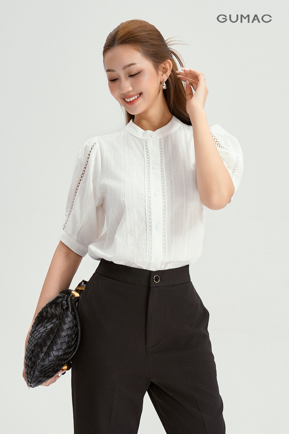 Áo kiểu cổ trụ