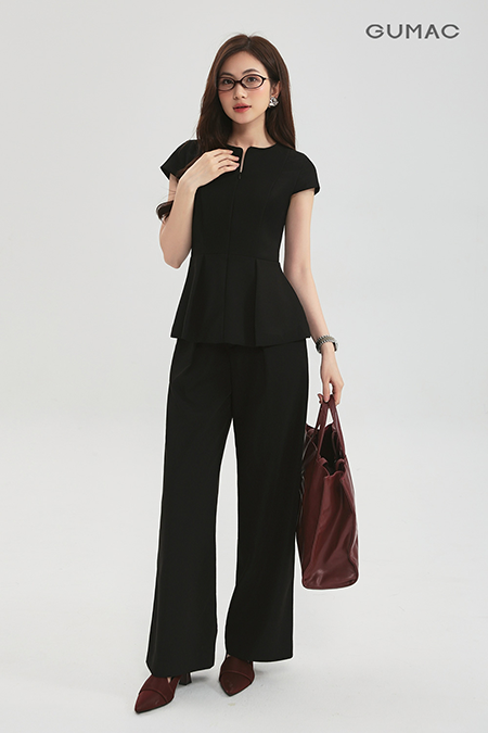 Áo peplum dây kéo trước