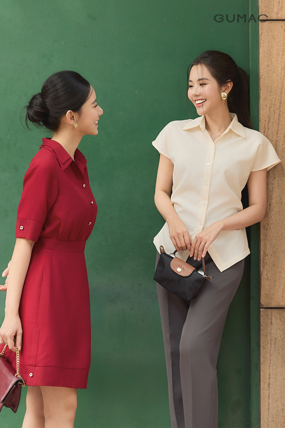 Áo tay liền nhún eo