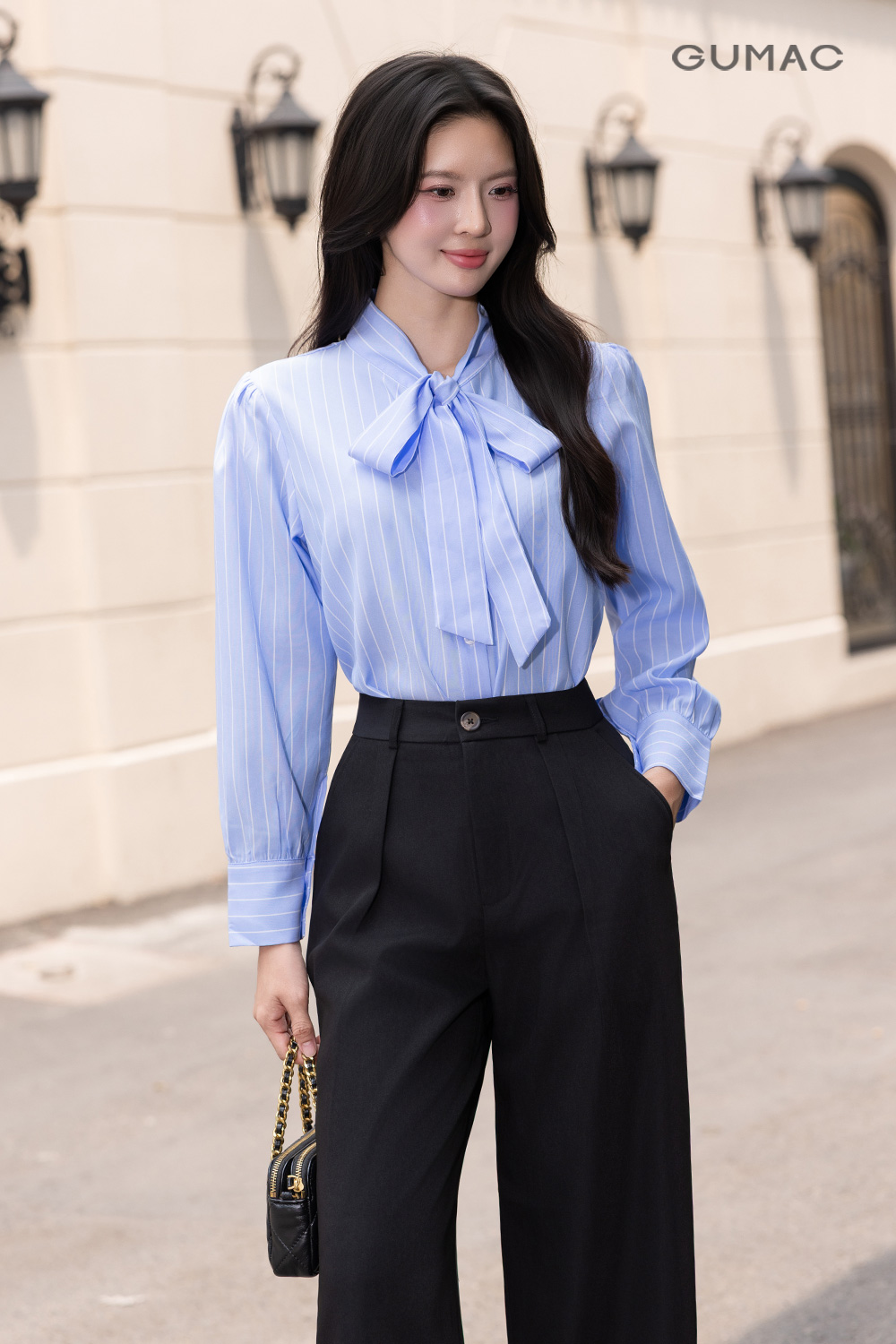 Áo kiểu cột nơ