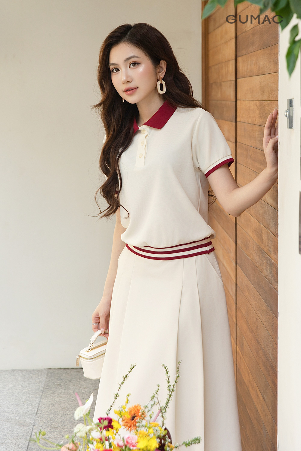 Áo polo phối bo