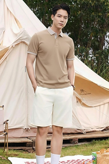 Áo polo nam phối màu