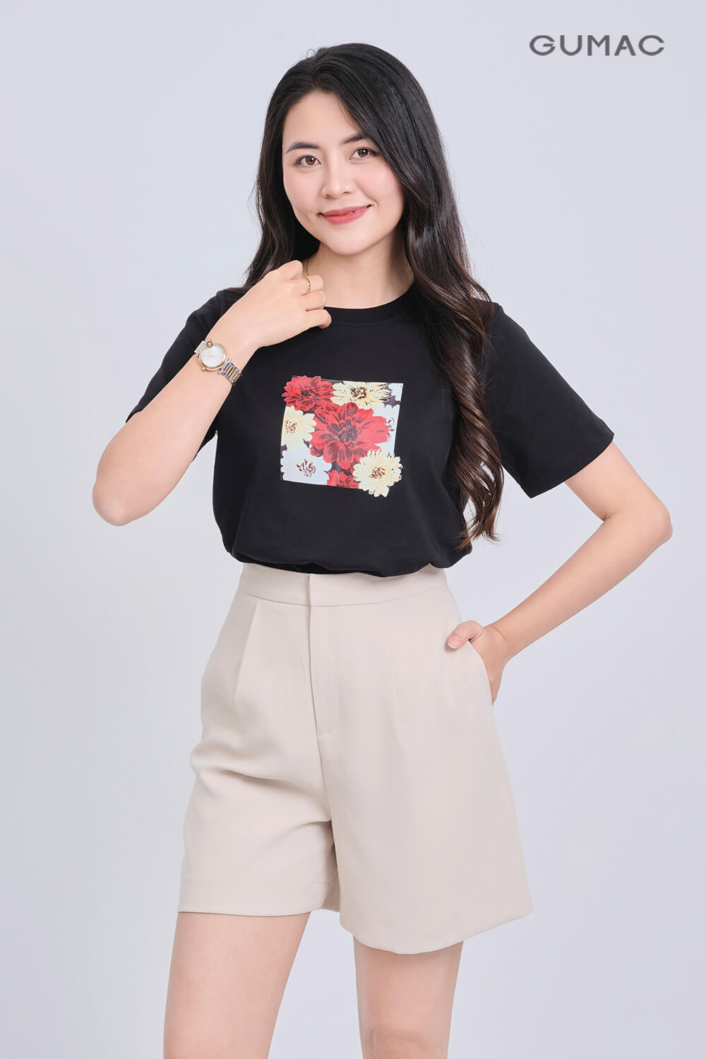 ao phong ket hop quan short
