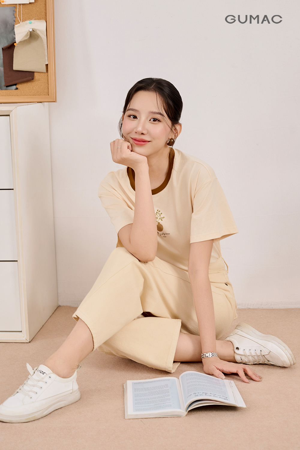 Áo phối cổ in art