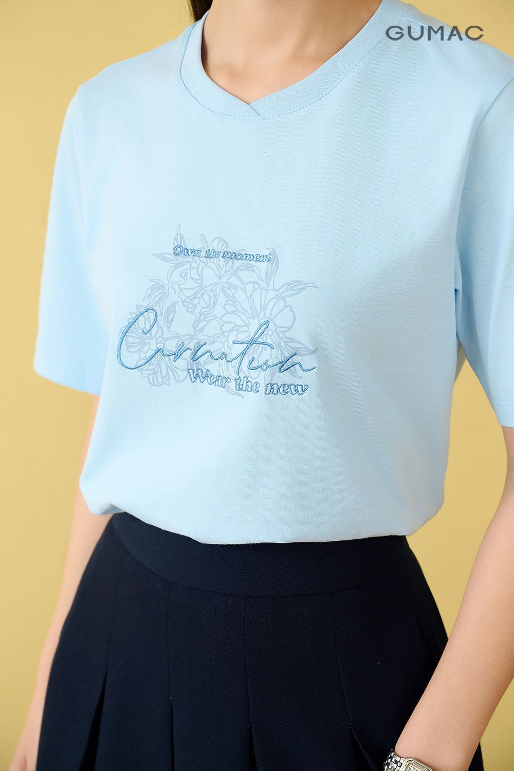 ao thun cao cap nu in phoi theu dep