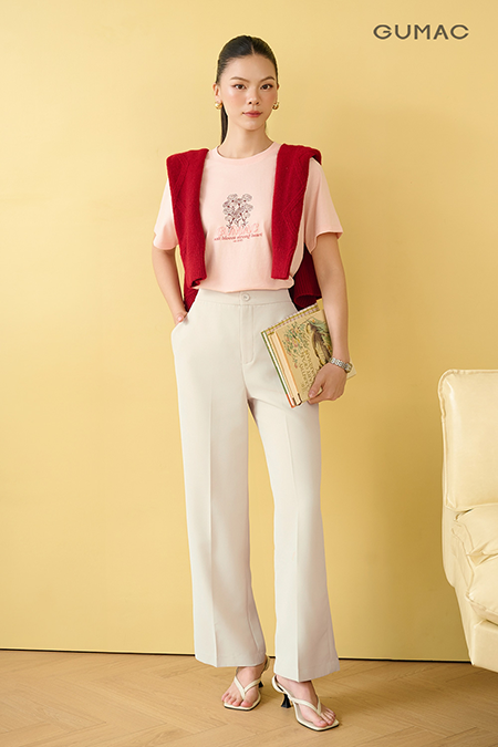 Áo thun art in viền