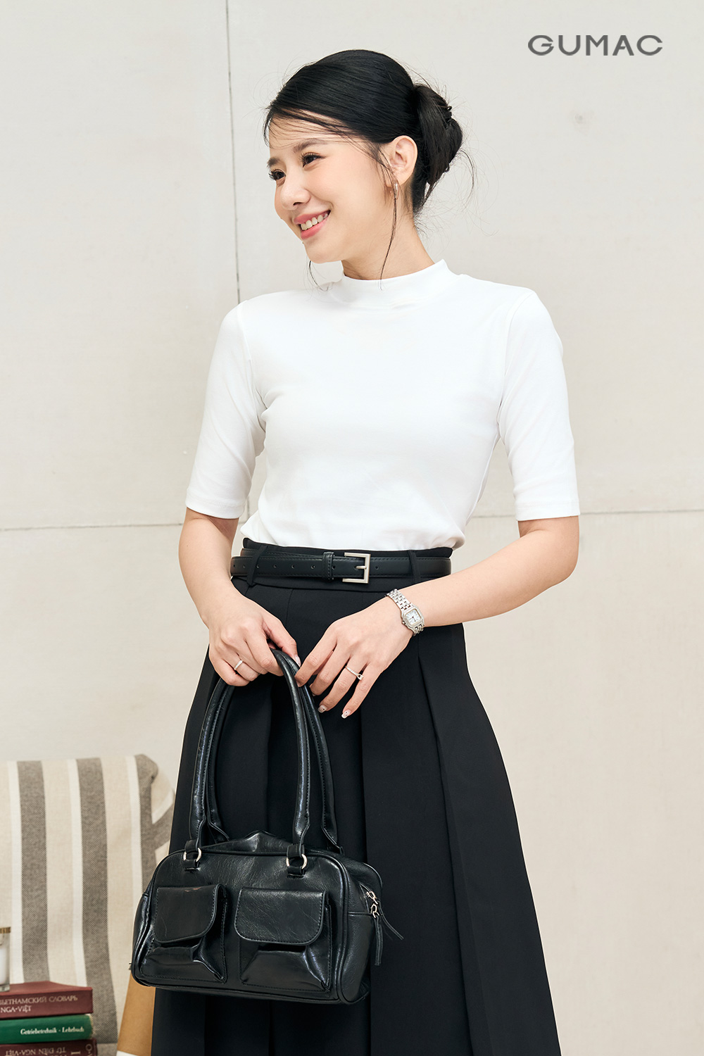 Áo cổ lọ tay lửng