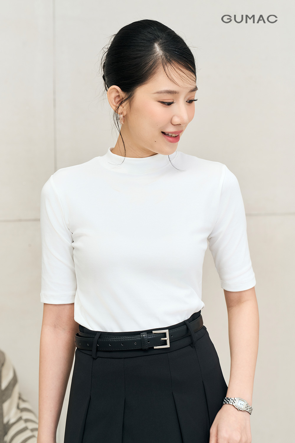 Áo cổ lọ tay lửng