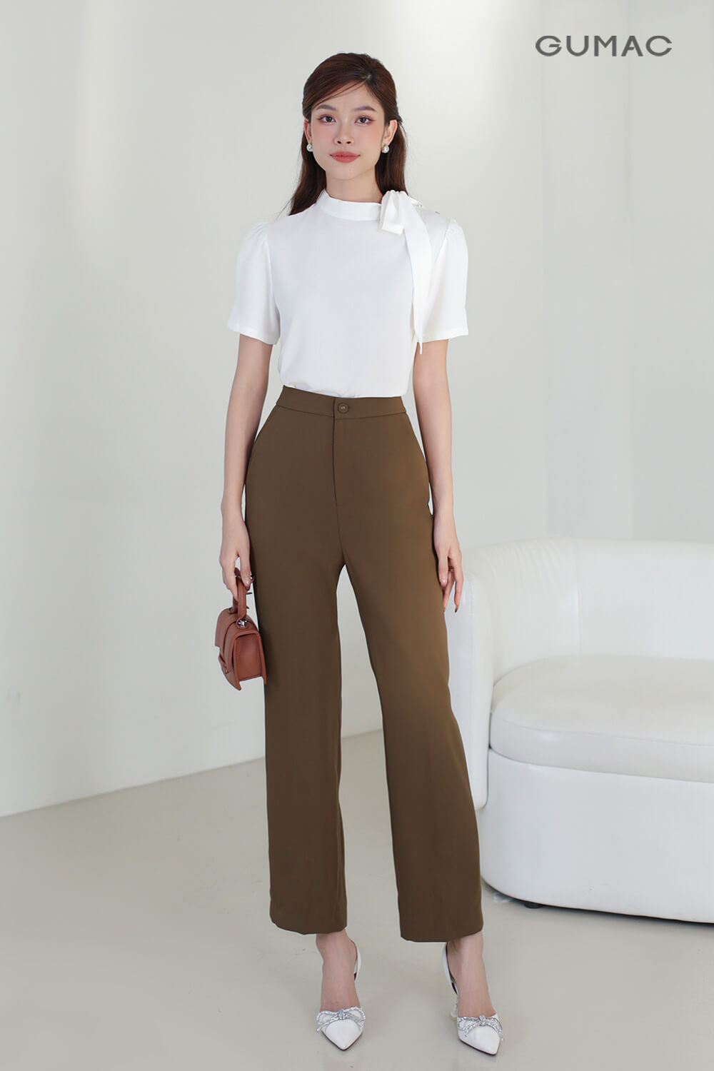 Mau quan dai nu cong so ong suong de phoi cho nang thanh lich GUMAC