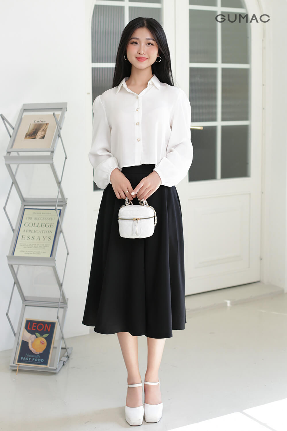 chân váy xòe dài