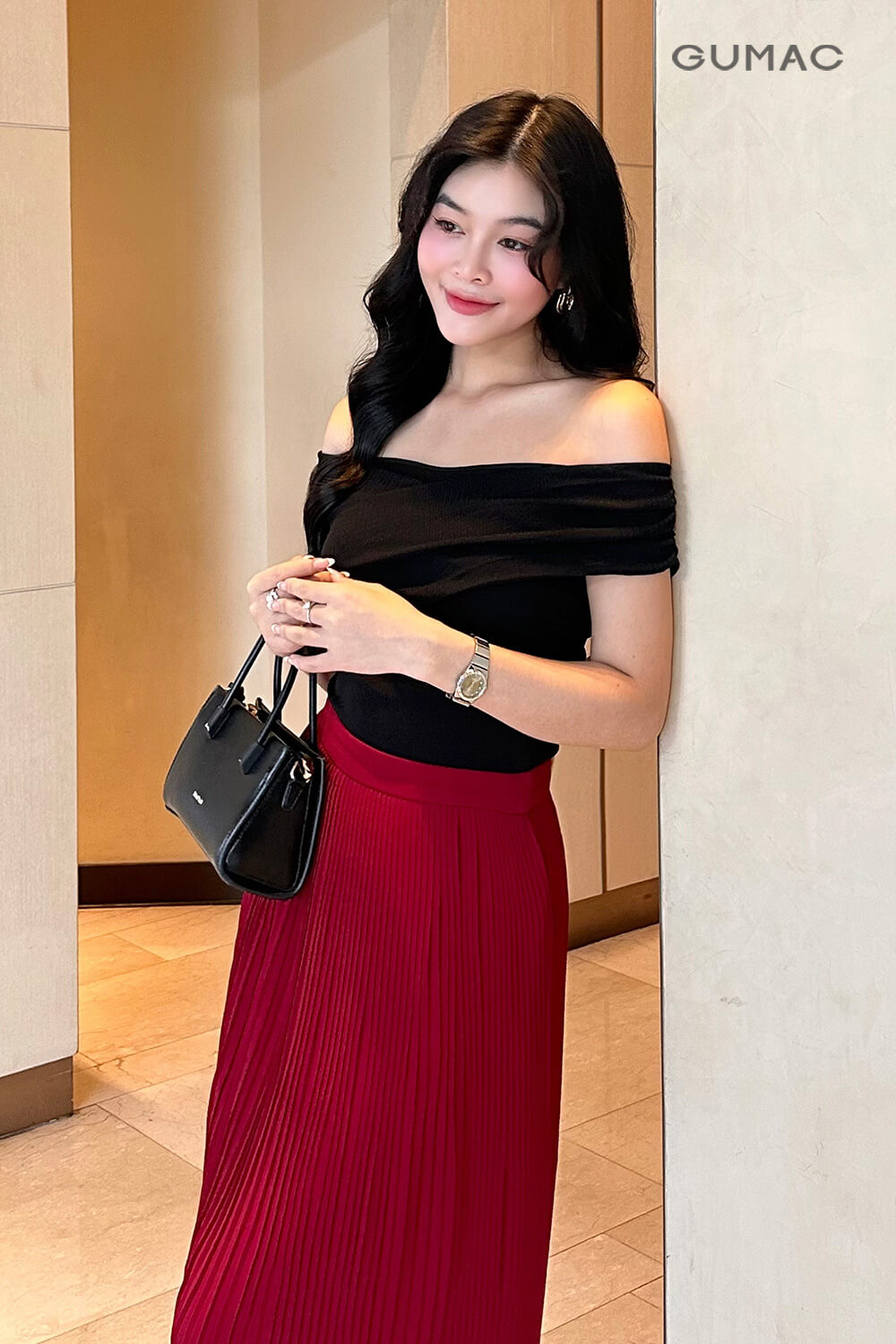 Chân váy dập ly B7