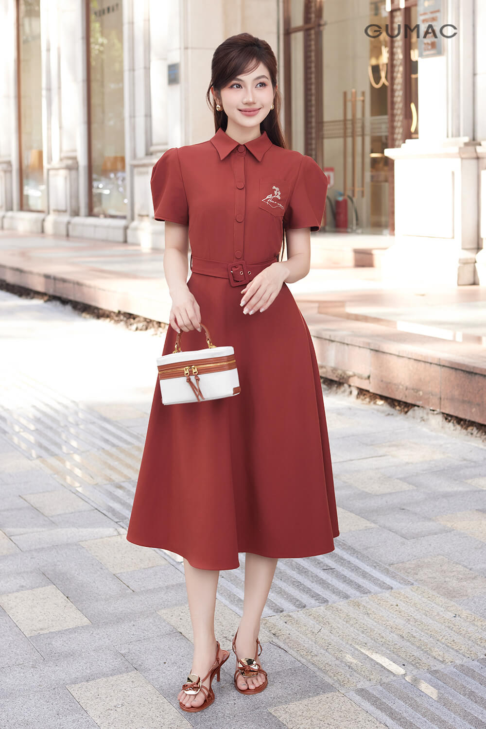 Đầm cổ sơ mi