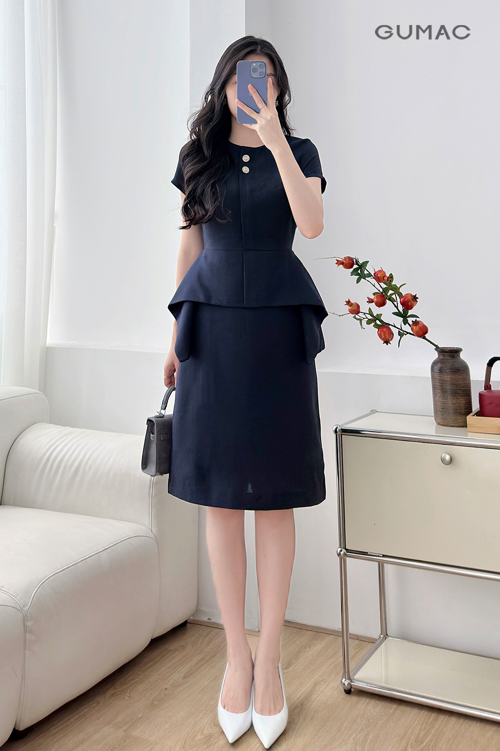 dam peplum cho nang dang them chuan