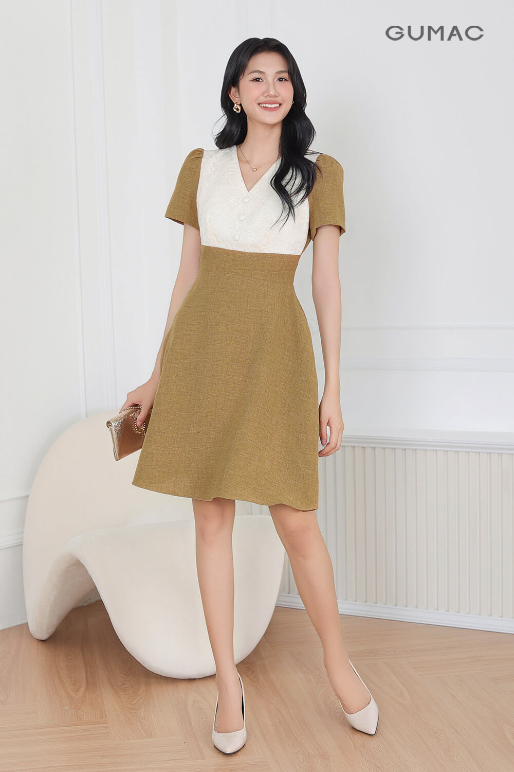 vay dam gumac tong nau dien cung nail tho cam dep