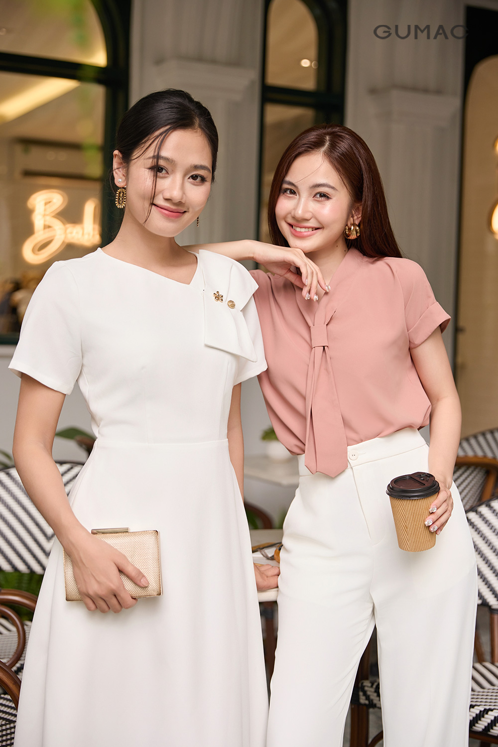 outfit trang thanh lịch chup anh quan cafe dep