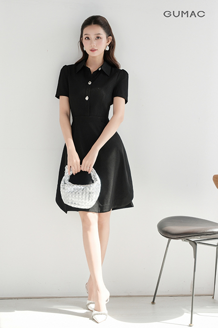 Đầm A nút kiểu