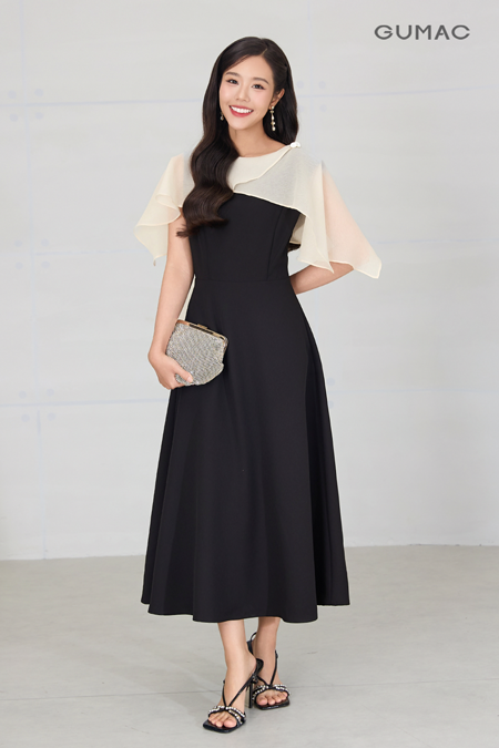 Đầm xoè cổ cách điệu