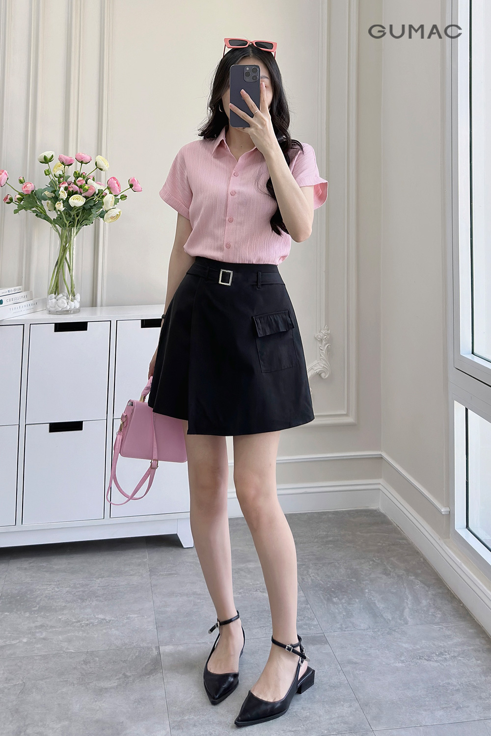 Ao so mi nu GUMAC tay kieu tre trung