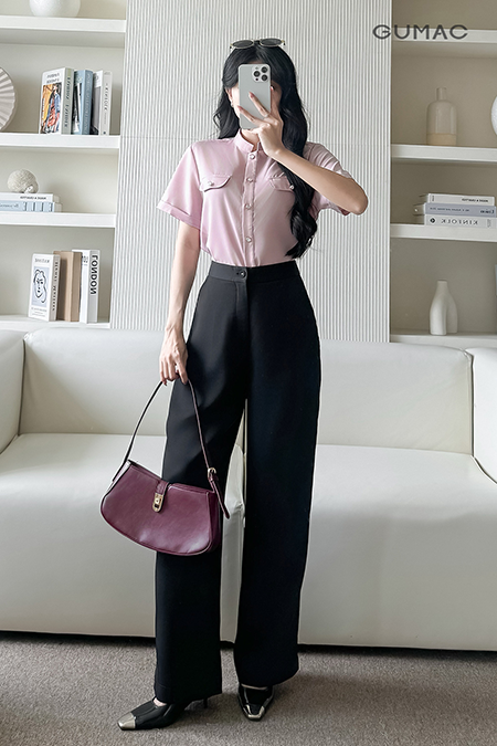 Áo kiểu có nắp túi