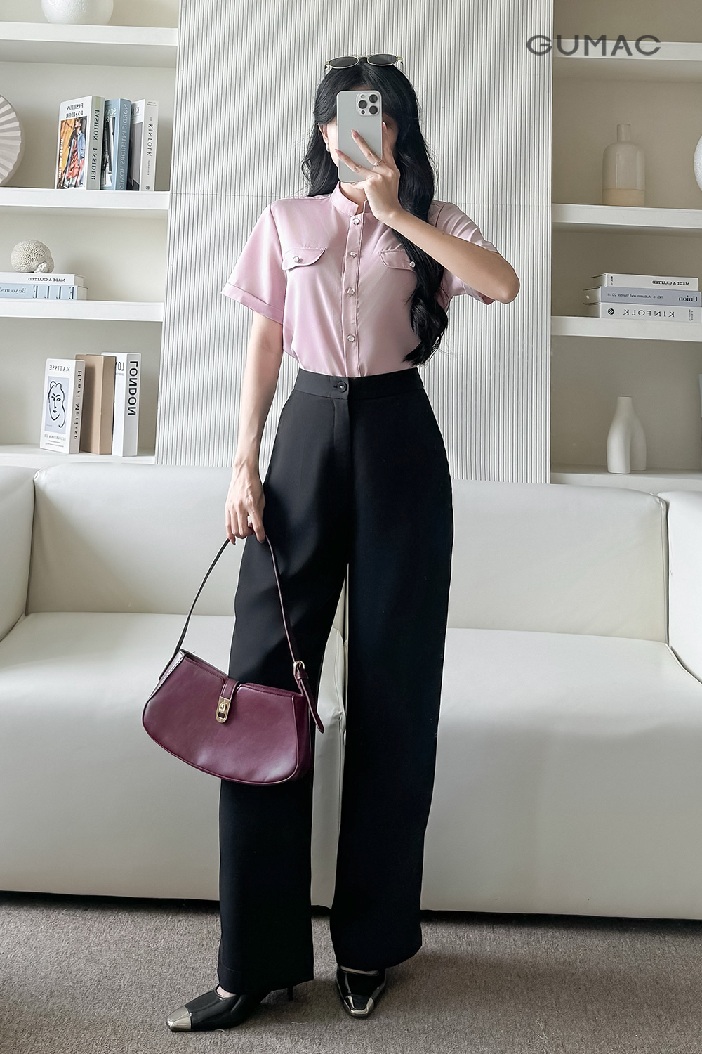 Áo kiểu có nắp túi