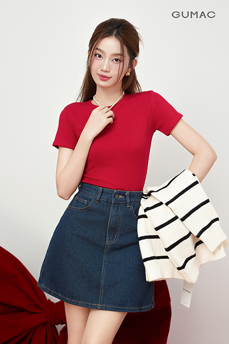 Áo thun gân slimfit