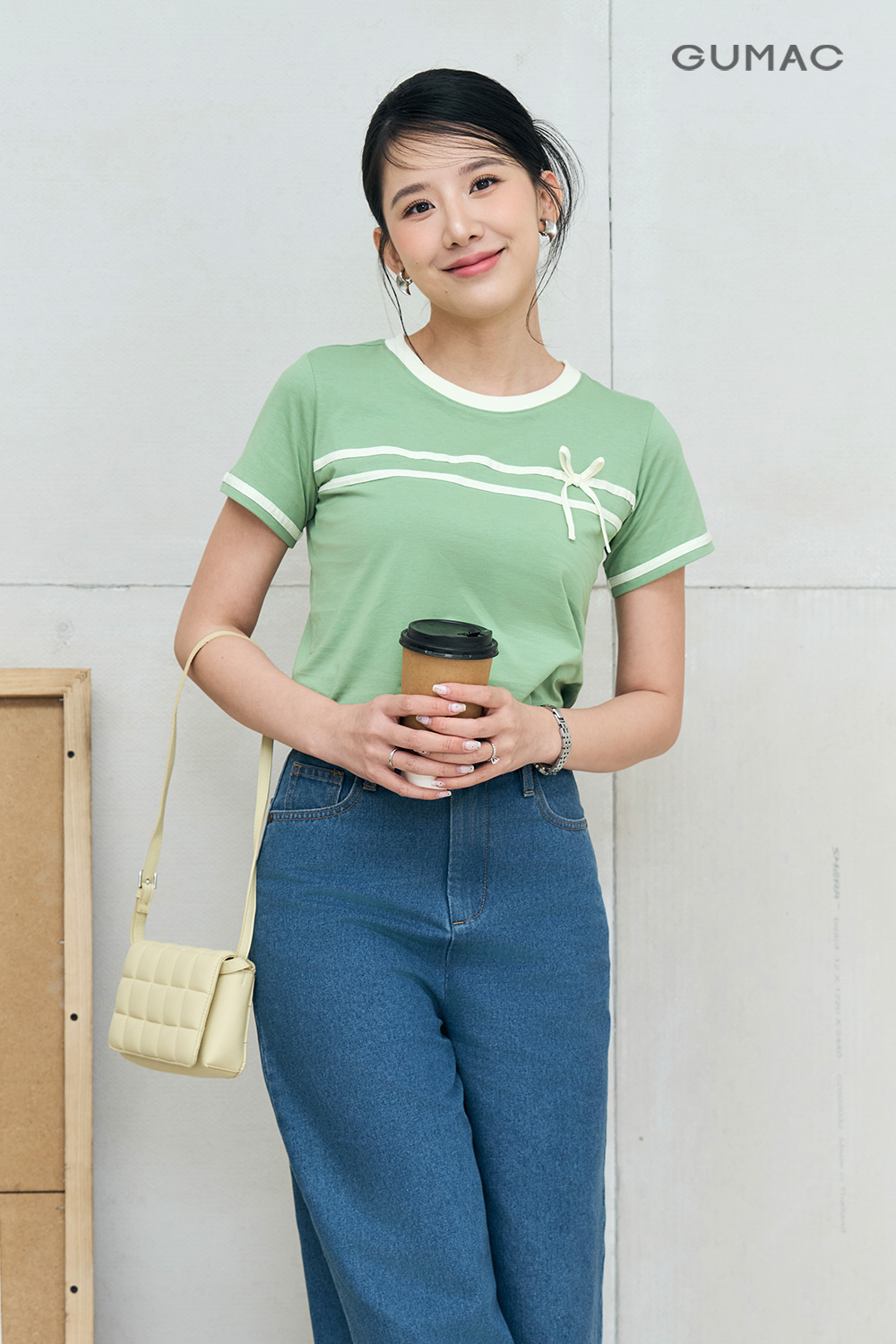 Áo thun phối dây nơ