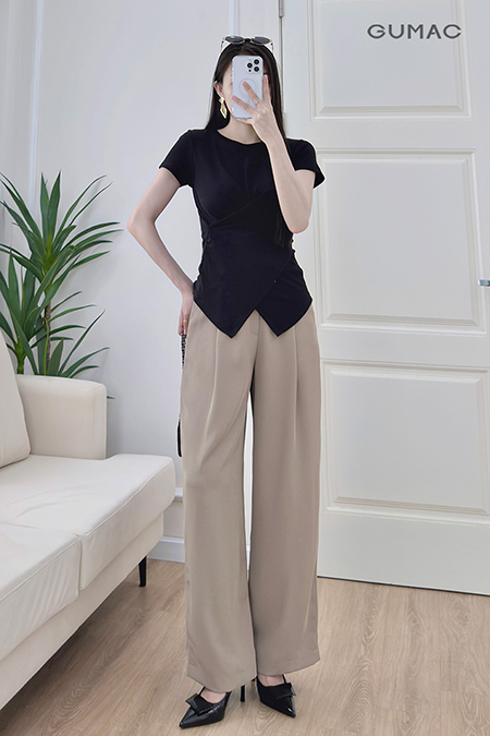 Áo thun kiểu đắp chéo