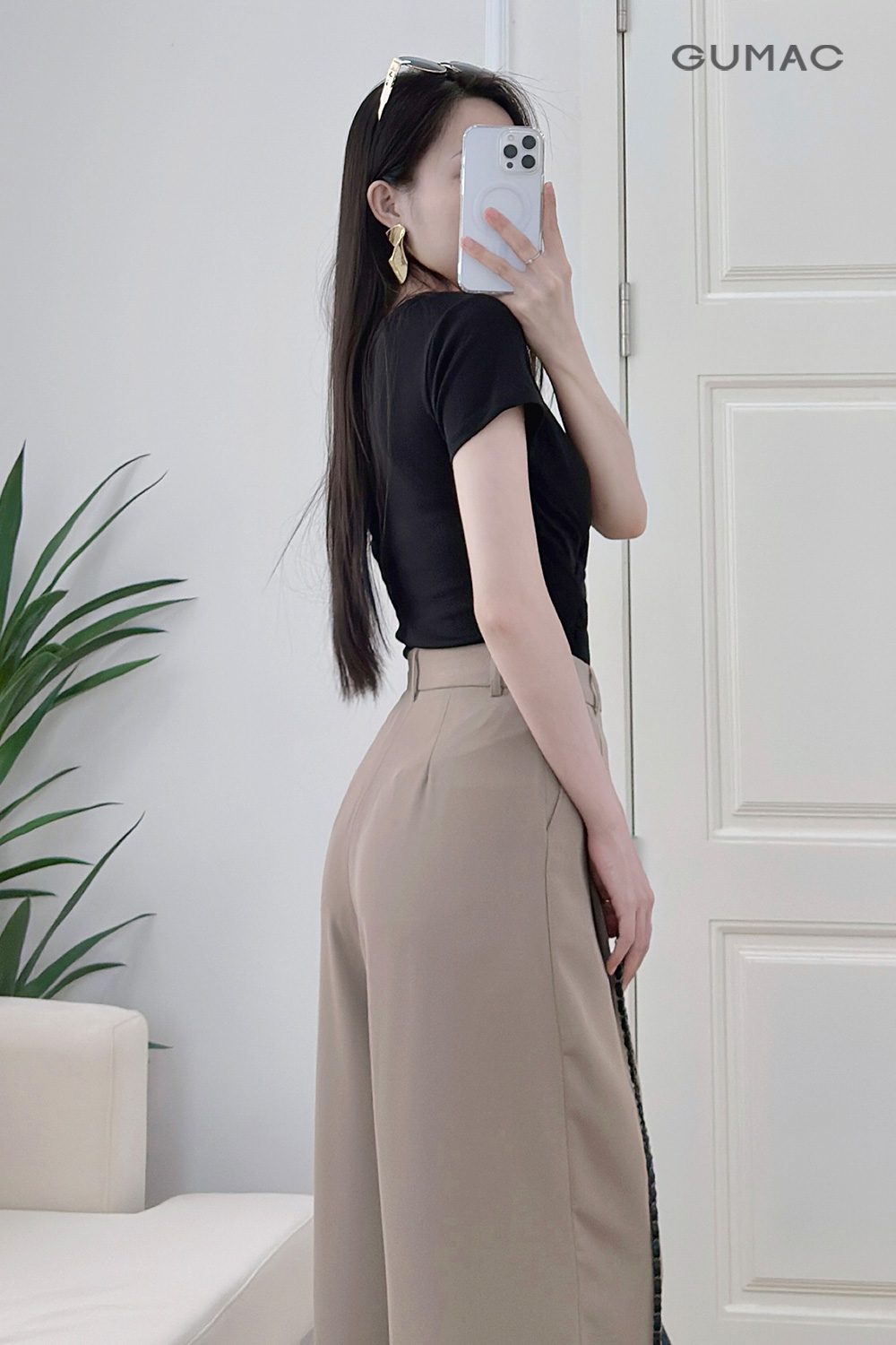 Áo thun kiểu đắp chéo