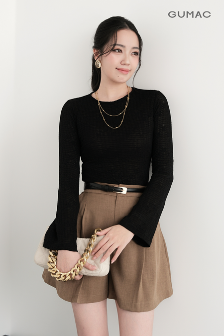 Áo thun kiểu tay loe