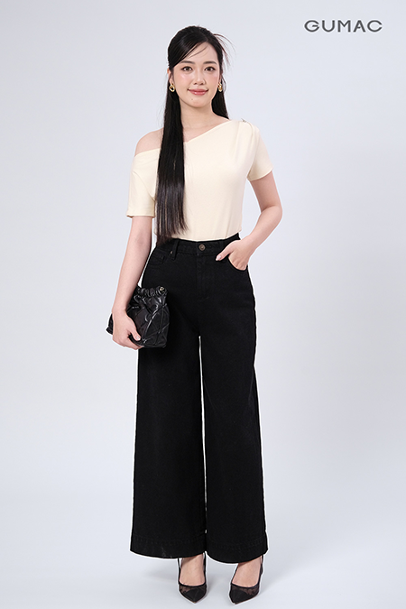 Áo thun xếp ly vai