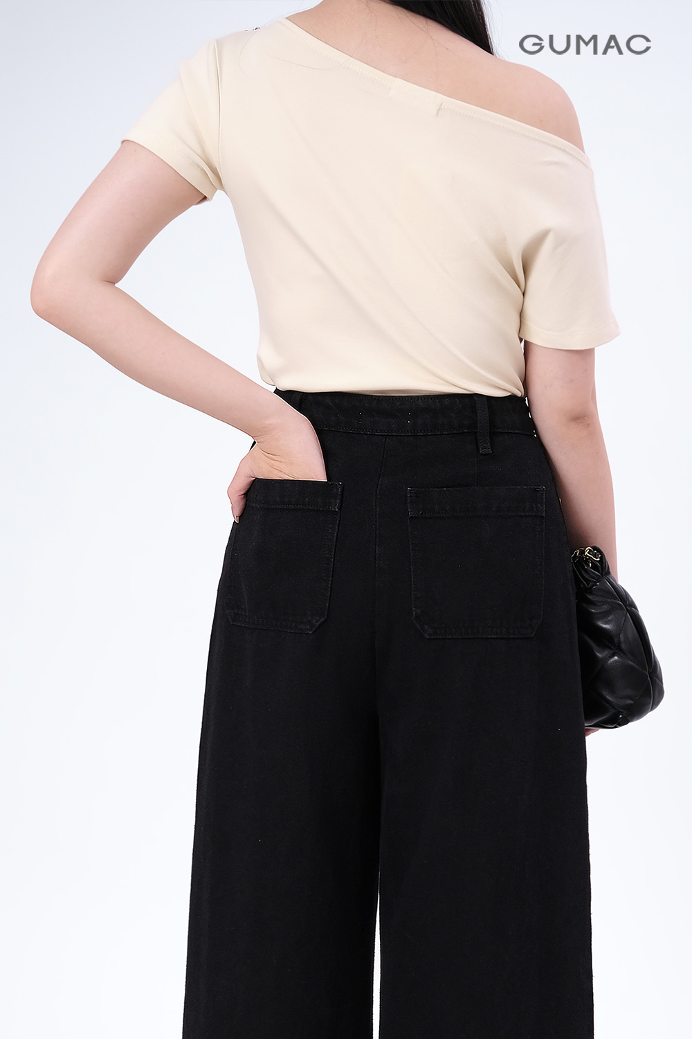 Áo thun xếp ly vai