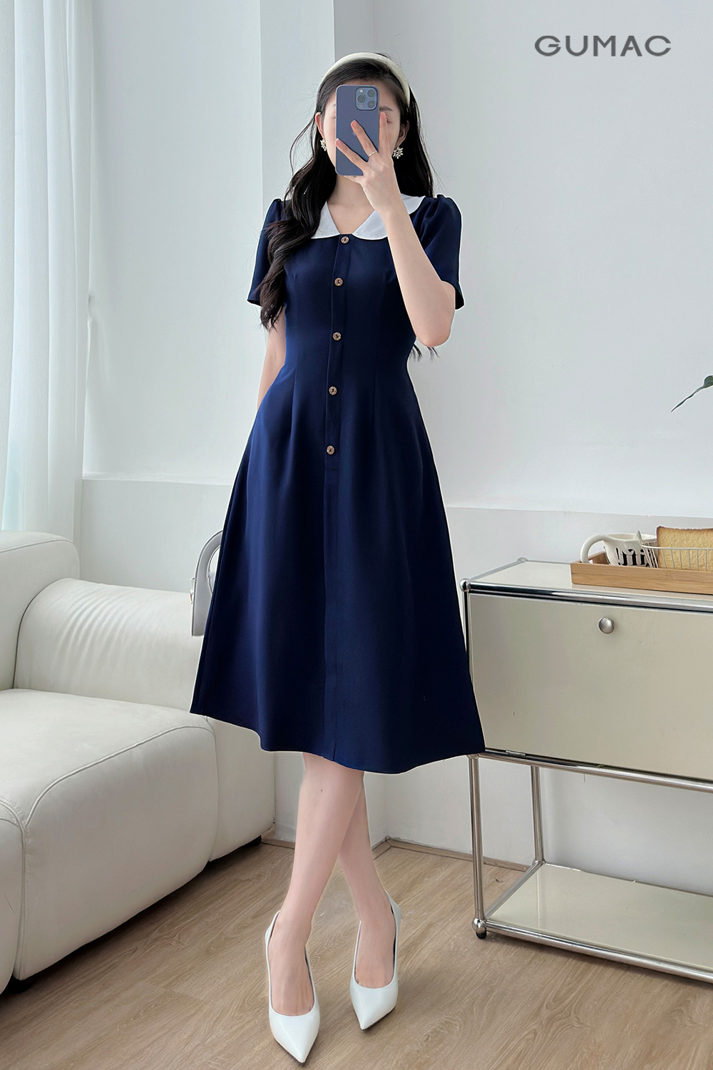 Mau vay dam GUMAC dang chu A bau phoi kieu