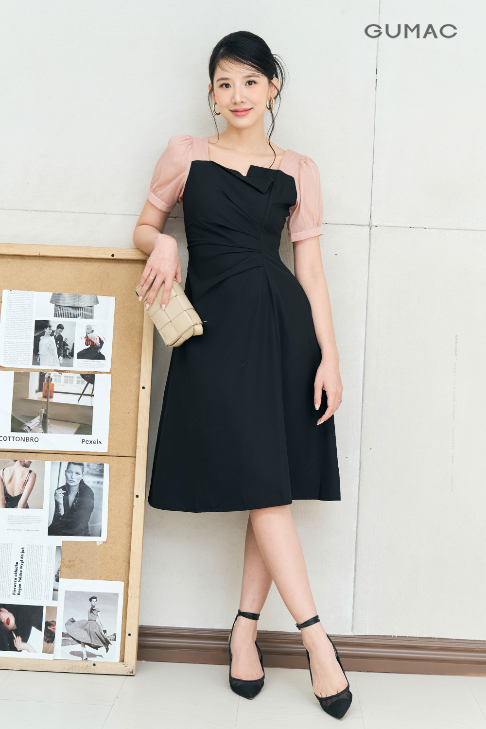 Đầm A phối tơ