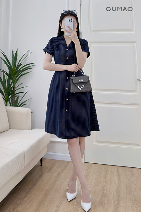 Đầm A cổ danton