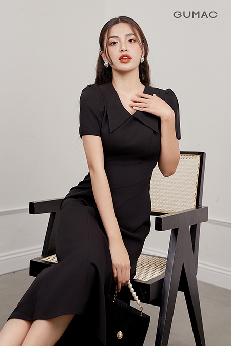 Đầm đuôi cá dáng midi