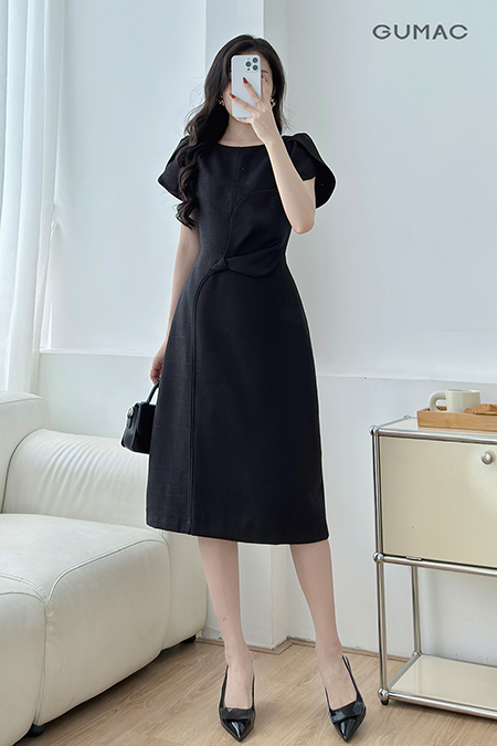 Đầm A tay cánh hồng