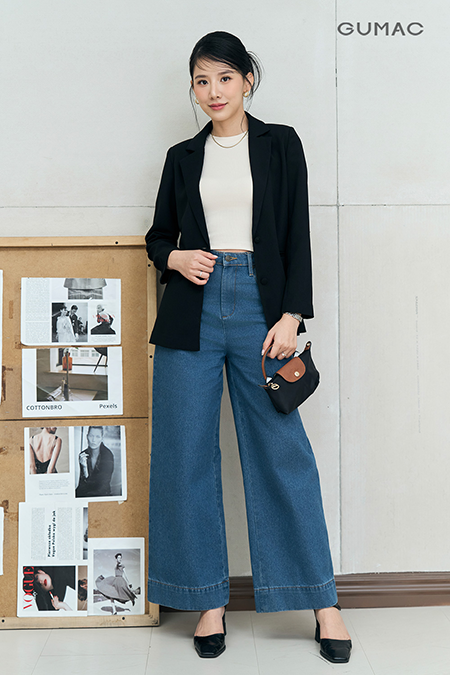 Áo blazer suông nút kiểu