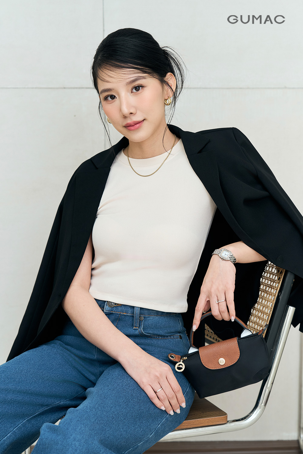 Áo blazer suông nút kiểu