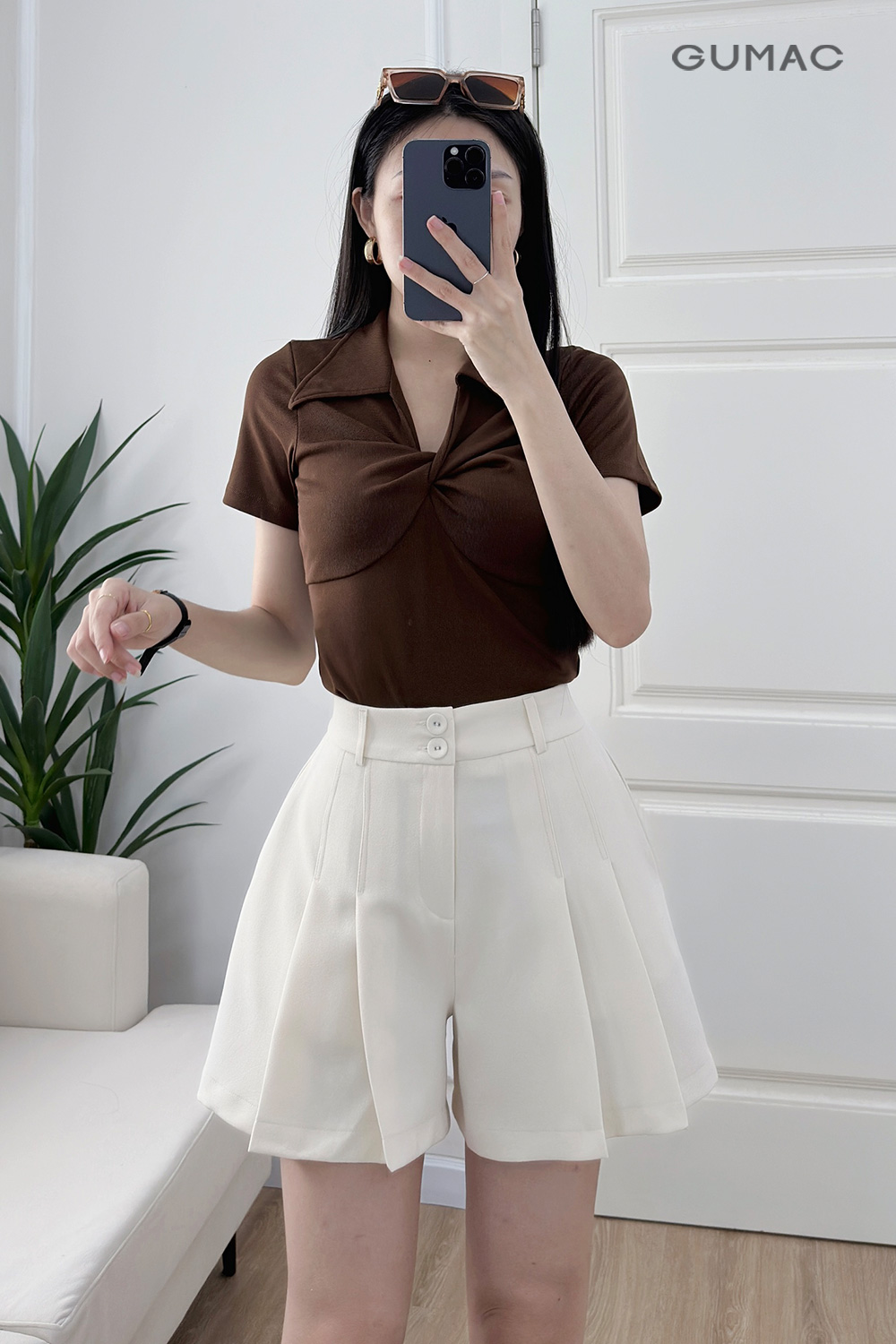 Áo Polo kiểu xoắn ngực